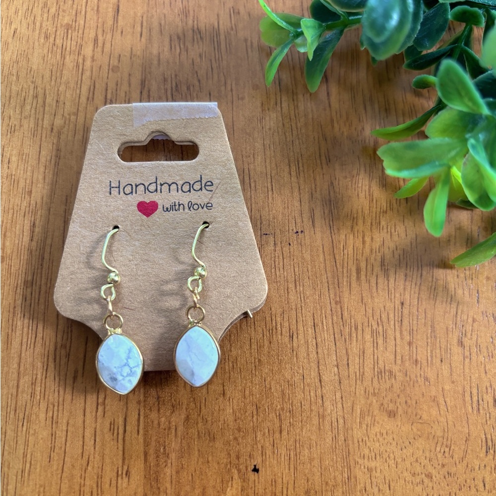 Handmade stone earrings